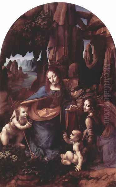 Madonna of the Rocks Oil Painting by Leonardo Da Vinci