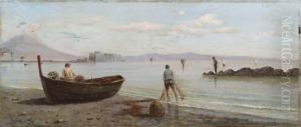 Pescatori Oil Painting by Vincenzo Loria