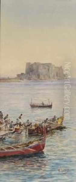 Castel Dell' Ovo, Neapel Oil Painting by Vincenzo Loria