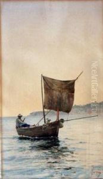 La Pesca Oil Painting by Vincenzo Loria