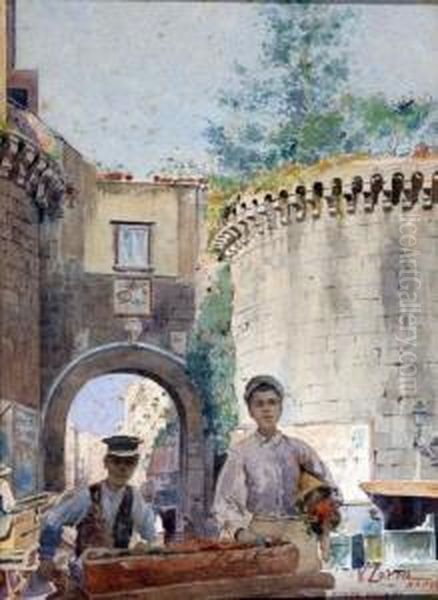 Porta Nolana Oil Painting by Vincenzo Loria