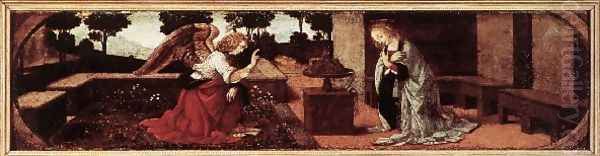 Annunciation 1478-82 Oil Painting by Leonardo Da Vinci