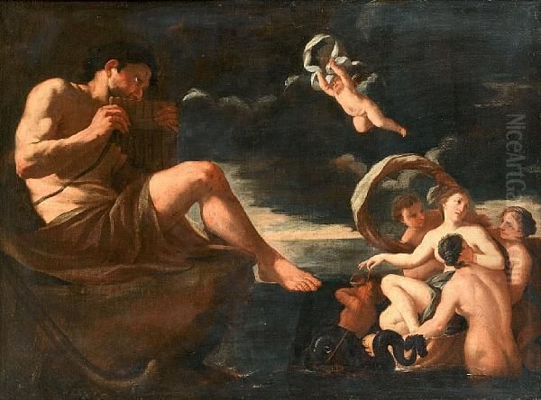 Polyphemus And Galatea Oil Painting by Johann Karl Loth