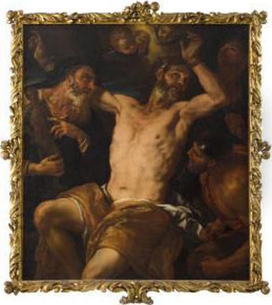 Martirio Di San Bartolomeo Oil Painting by Johann Karl Loth