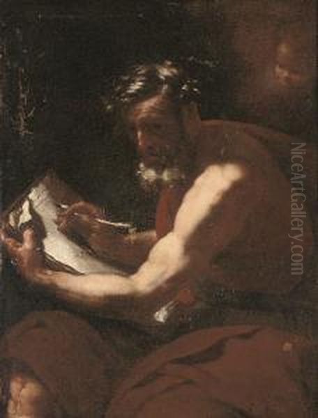 The Inspiration Of Saint Matthew Oil Painting by Johann Karl Loth