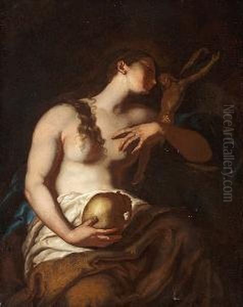 The Penitent Mary Magdalene Oil Painting by Johann Karl Loth