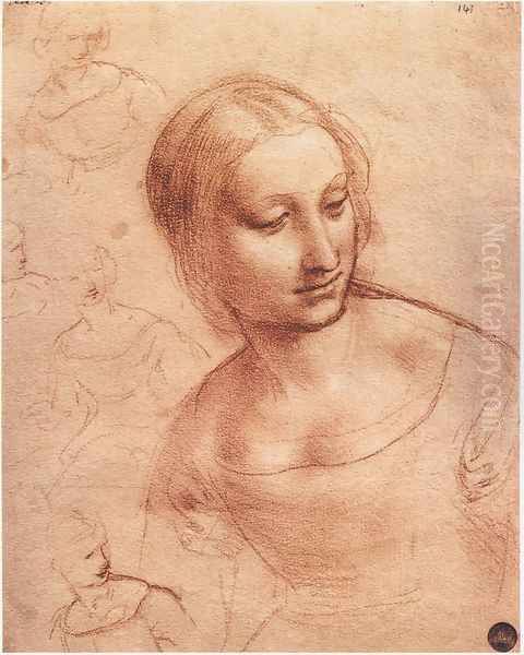 Study For Madonna With The Yarnwinder Oil Painting by Leonardo Da Vinci