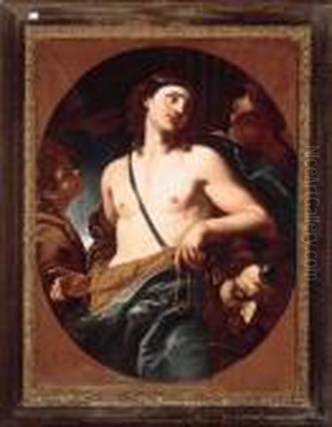 David With The Head Of Goliath Oil Painting by Johann Karl Loth