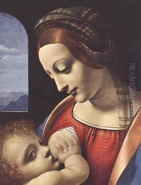 Madonna Litta (detail) c. 1490-91 Oil Painting by Leonardo Da Vinci