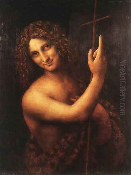 St John the Baptist 1513-16 Oil Painting by Leonardo Da Vinci