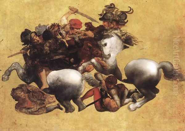 Battle of Anghiari Oil Painting by Leonardo Da Vinci