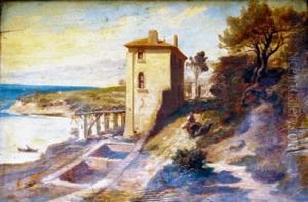 Bord De Cote En Provence Oil Painting by Emile Loubon