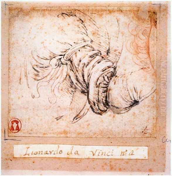 Sleeve study for the Annunciation 1470-73 Oil Painting by Leonardo Da Vinci