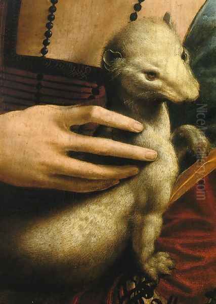 Lady with an Ermine (Detail) Oil Painting by Leonardo Da Vinci