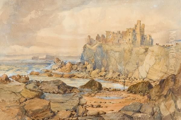 Tatallon Castle Oil Painting by Thomas Lound