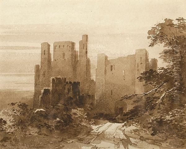 A View Of A Castle Oil Painting by Thomas Lound