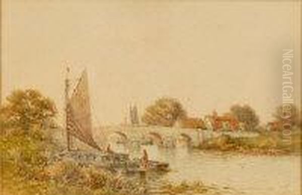 View Of St Olaves Bridge Oil Painting by Thomas Lound