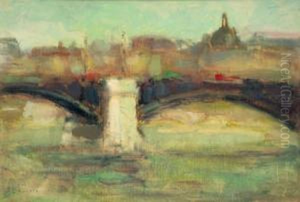 Le Pont Oil Painting by Maurice Louvrier