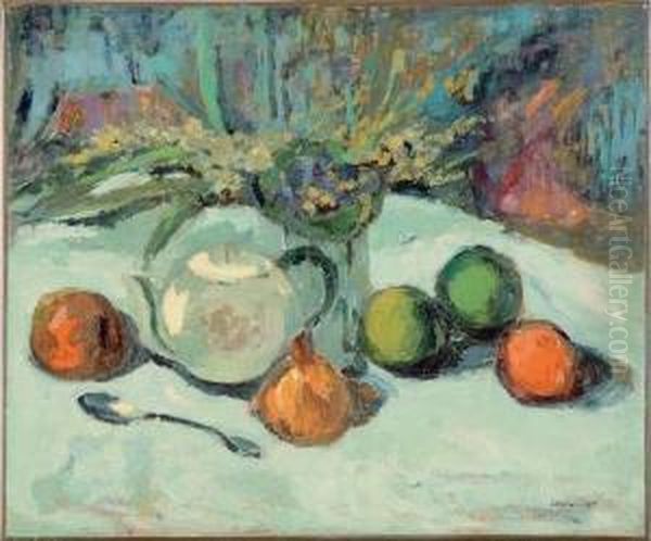 nature Morte Aux Fruits Oil Painting by Maurice Louvrier