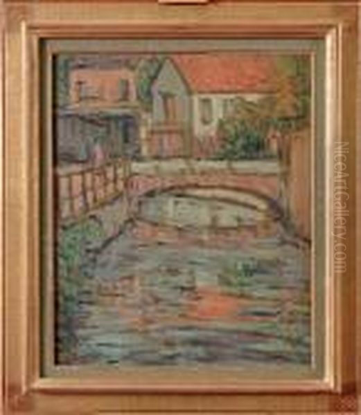 le Robec A Rouen Oil Painting by Maurice Louvrier