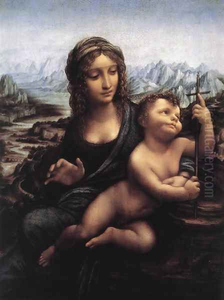 Madonna with the Yarnwinder Oil Painting by Leonardo Da Vinci