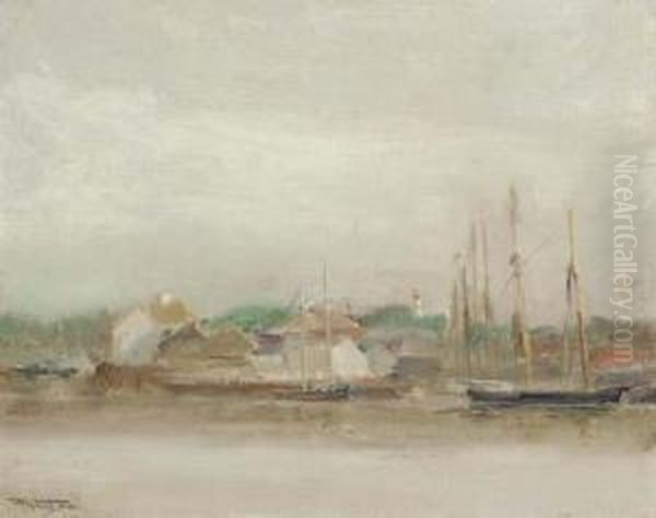 Early Morning At Gloucester Oil Painting by Will Hicock Low