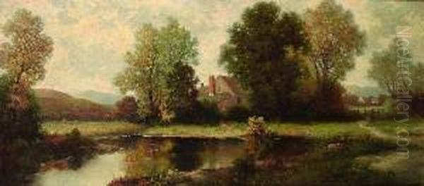 Cottage Landscape by Milton H. Lowell