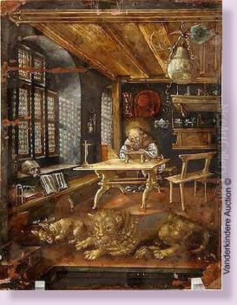 Saint Jerome Dans Son Cabinet De Travail Oil Painting by Albert Durer Lucas