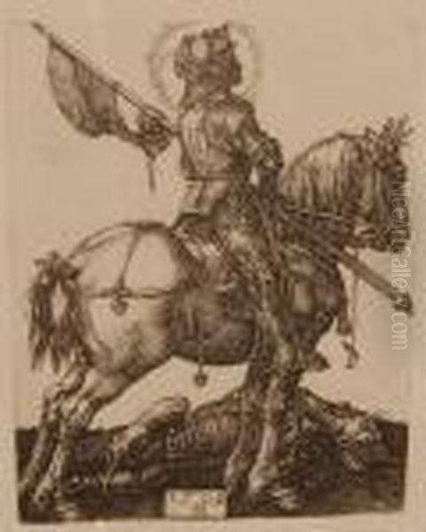 Knight On Horseback Oil Painting by Albert Durer Lucas