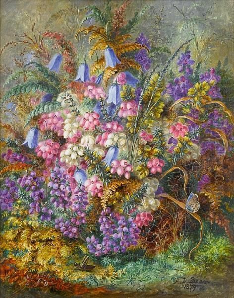 Harebells And Fine-leaved Heather Oil Painting by Albert Durer Lucas