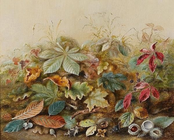 English Autumn Leaves Oil Painting by Albert Durer Lucas