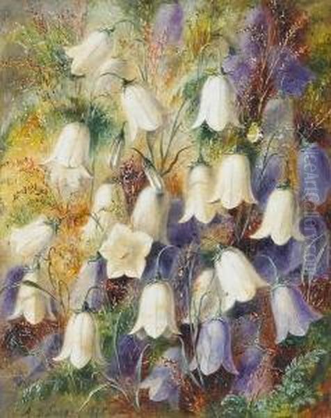 Wild Strawberries; Harebells Oil Painting by Albert Durer Lucas