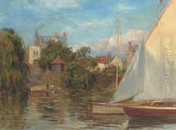 On The Thames At Twickenham Oil Painting by John Seymour Lucas