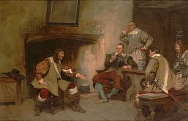 A Tale Of Edgehill Oil Painting by John Seymour Lucas