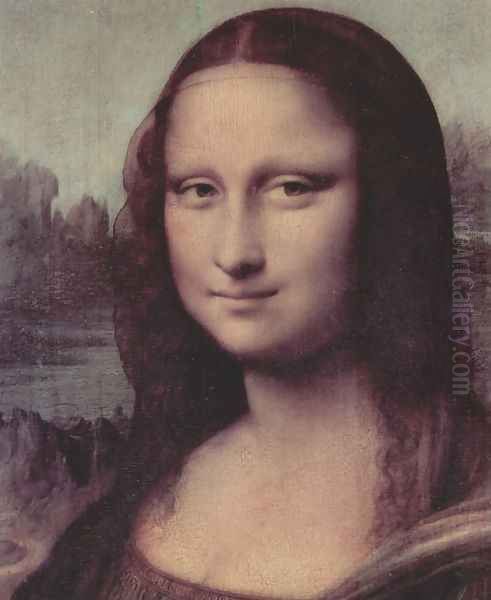 Mona Lisa (La Gioconda) (detail) Oil Painting by Leonardo Da Vinci