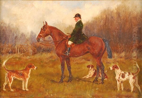 Ahuntsman With Hounds, The Heythrop Hunt Oil Painting by Henry Frederick Lucas-Lucas