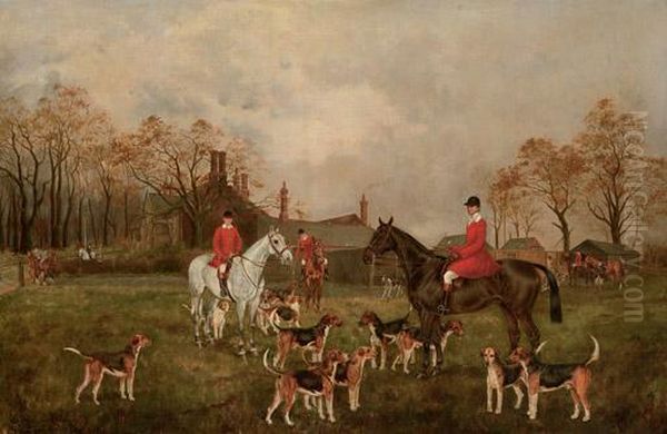 Linlithgow And Stirling Hunt Oil Painting by Henry Frederick Lucas-Lucas