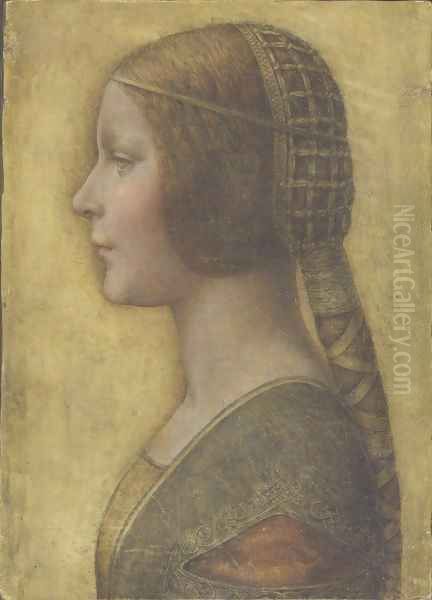 Profile of the Bella Principessa Oil Painting by Leonardo Da Vinci