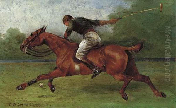 Polo Player Oil Painting by Henry Frederick Lucas-Lucas