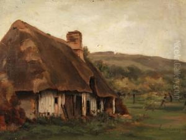 Bauernhaus Mit Strohdach Oil Painting by Stefan Luchian