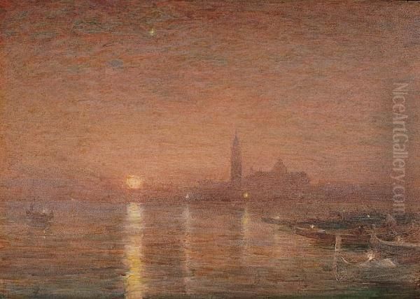 View Of The Grand Canal, Venice Oil Painting by Max Ludby