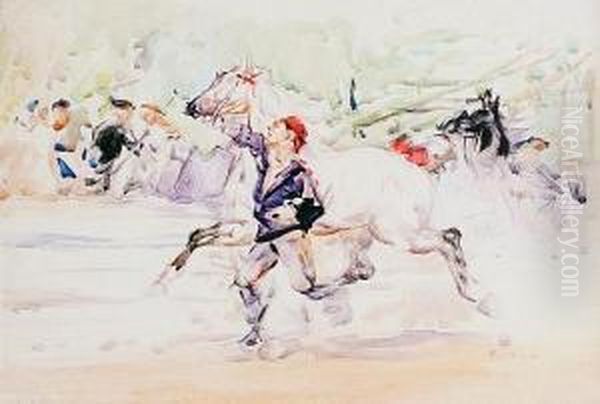 The Horse Trainer Oil Painting by Albert Ludovici