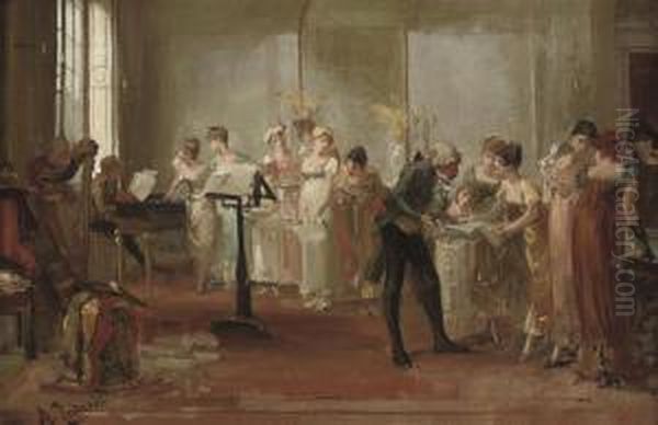 The Recital Oil Painting by Albert Ludovici