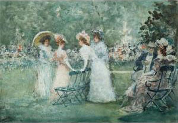 The Garden Party Oil Painting by Albert Ludovici