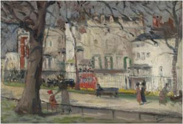 Hyde Park Oil Painting by Albert Ludovici