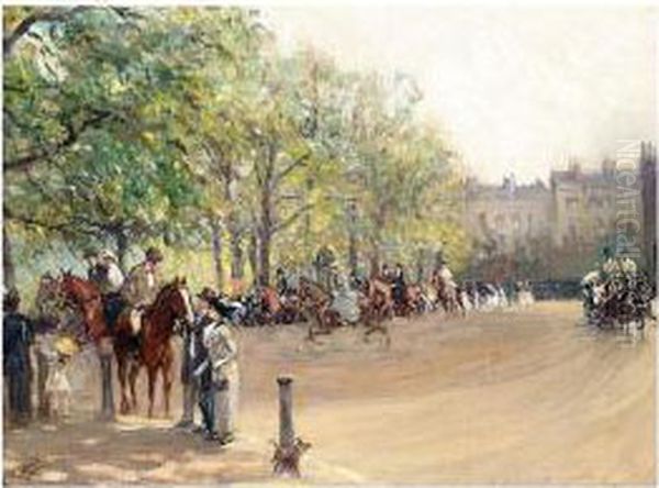 In The Park Oil Painting by Albert Ludovici