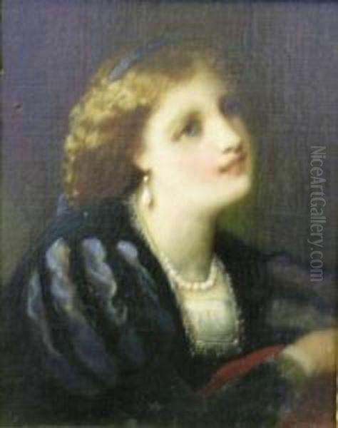 Portrait Of Bianca Oil Painting by Albert Ludovici