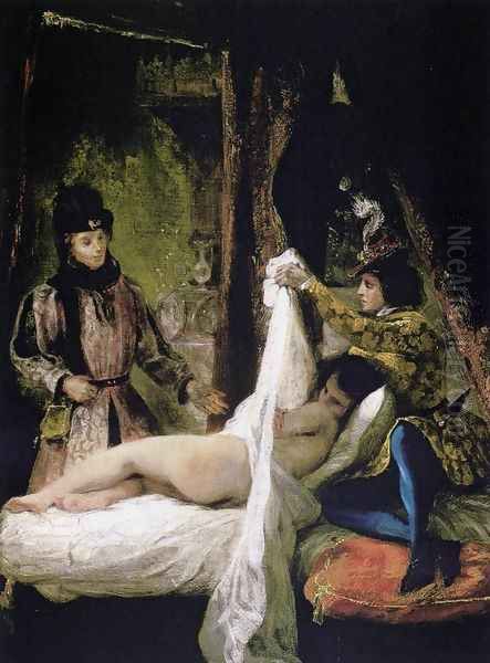 Louis d'Orleans Showing his Mistress 1825-26 Oil Painting by Eugene Delacroix