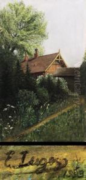 Romantische Dorflandschaft Oil Painting by Emil Lugo