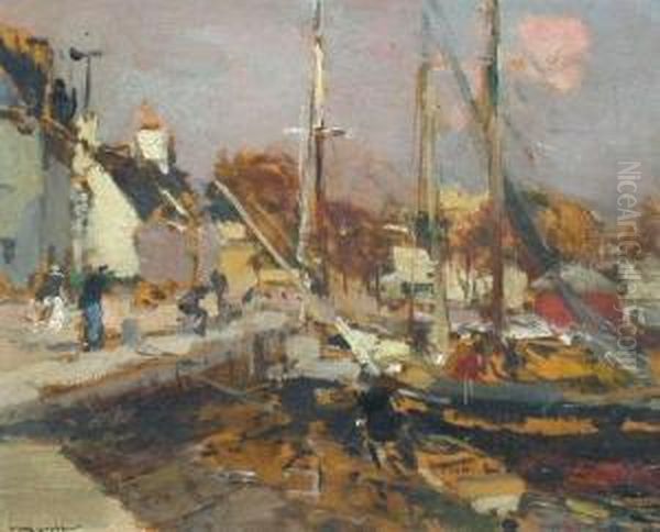 Concarneau Oil Painting by Ferdinand Jean Luigini